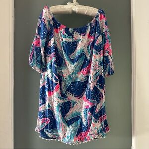 Lilly Pulitzer mini Enna dress-Starstruck Indigo starfish glow